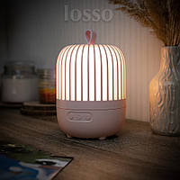 Ночник проектор для дітей "Рифма" LOSSO LGC-156 рожевий музичний світильник настільний
