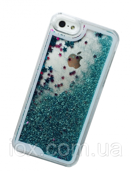 Чохол переливається блакитний для iphone 5/5S