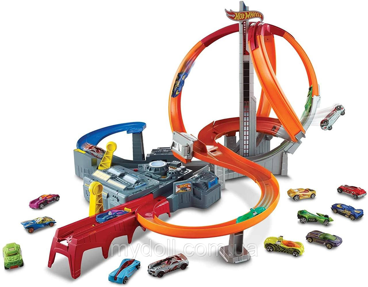 Трек Хот Вілс запаморочливі віражі Hot Wheels Spin Storm Track Set CDL45 Playset Автотрек Mattel Оригінал