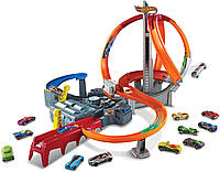 Трек Хот Вилс Головокружительные виражи Hot Wheels Spin Storm Track Set CDL45 Playset Автотрек Mattel Оригинал