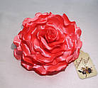 Брошка квітка з тканини ручної роботи "Персикова гвоздика", фото 4