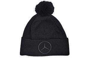 Шапка з помпоном Flexfit Mercedes 55-59 см чёрная (F-0918-613), фото 4