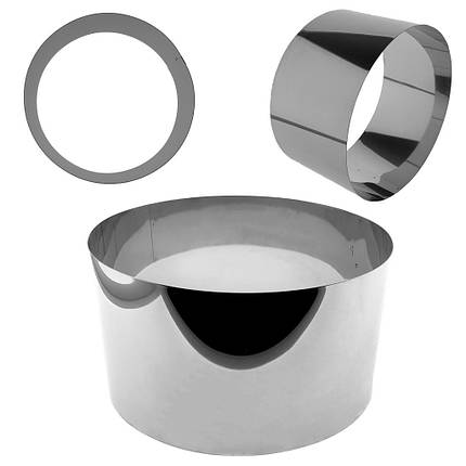 Форма КРУГЛА нерозсувна D16см висота 10см ( нерж., фото 1