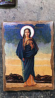 Икона Мария Магдалина(на масиве ольхи размер 13*17см)