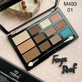 Палітра для макіяжу М493 Malva Cosmetics Pro Eyeshadow & Countour&Highlight