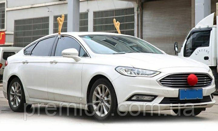 Рога оленя на машину, Рога оленя Рудольфа на авто, ріжки оленя на машину, фото 1