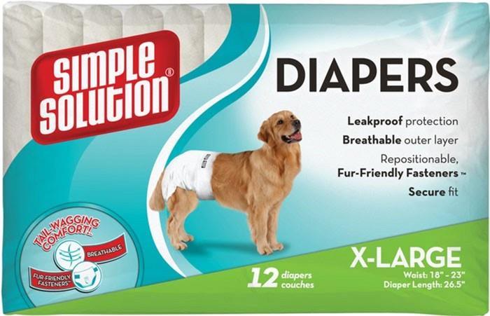 Simple Solution Disposable Diapers X — Large (Сімпл Солюшн Диспосл) підгузки для великих собак і тварин