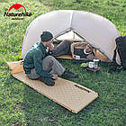 Самонадувний кемпінговий килимок Naturehike Mat with Pillow 25 mm NH15Q002-D Natural yellow, фото 6