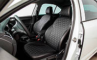 Чехлы салона Peugeot 308 2008-2012 Эко-кожа, Ромб /черные (пежо 308) Seintex