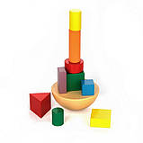 Дитяча розвивальна дерев'яна Гра-балансир Крива вежа Komarovtoys А 351, фото 4