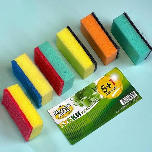Купить Кухонна губка «Дрібниці дому» 5 шт. ЕКОНОМ, цена 15.26 грн ...