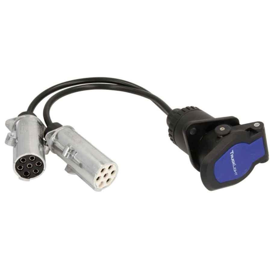 Кабель-адаптер причепа зі штекерами 15/7 PIN Types S/N TRUCKLIGHT (ISO 1185 ISO 3731 ISO 12098)