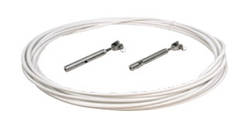 Рем. комплект (трос в ПВХ з талрепами), арт. 8475477, нержавіюча сталь А4, 4/7 білий