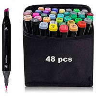 Набір 48 кольорів, якісних двосторонніх маркерів Touch для малювання і скетчинга на спиртовій основі