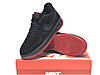Зимові чоловічі кросівки Nike Air Force Winter Black Red замшові низькі Найк Аїр Форси чорні з хутром, фото 3