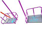 Гойдалки "Спорт -3" посилені з баскетбольним кільцем , друге широке сидінням з принтом., фото 2