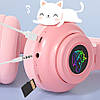 Бездротові навушники LED з котячими вушками/єдиноріг STN-27 / Дитячі бездротові блютуз навушники Рожевий, фото 6