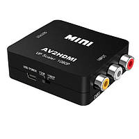 Конвертер видеосигнала AV to HDMI видео + аудио