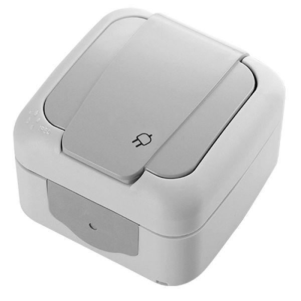 Розетка накладна з з/к сіра P54 Viko Palmiye 90555508