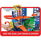 Хот Вілс величезний Легендарний Гараж паркування з Динозавром Ті-Рекс Hot Wheels City Ultimate Garage, фото 3
