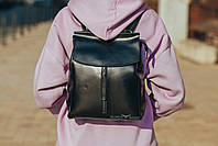 Стильний жіночий рюкзак з натуральної шкіри Чорний Tiding Bag - 66542, фото 2