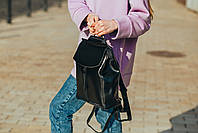 Стильний жіночий рюкзак з натуральної шкіри Чорний Tiding Bag - 66542, фото 4