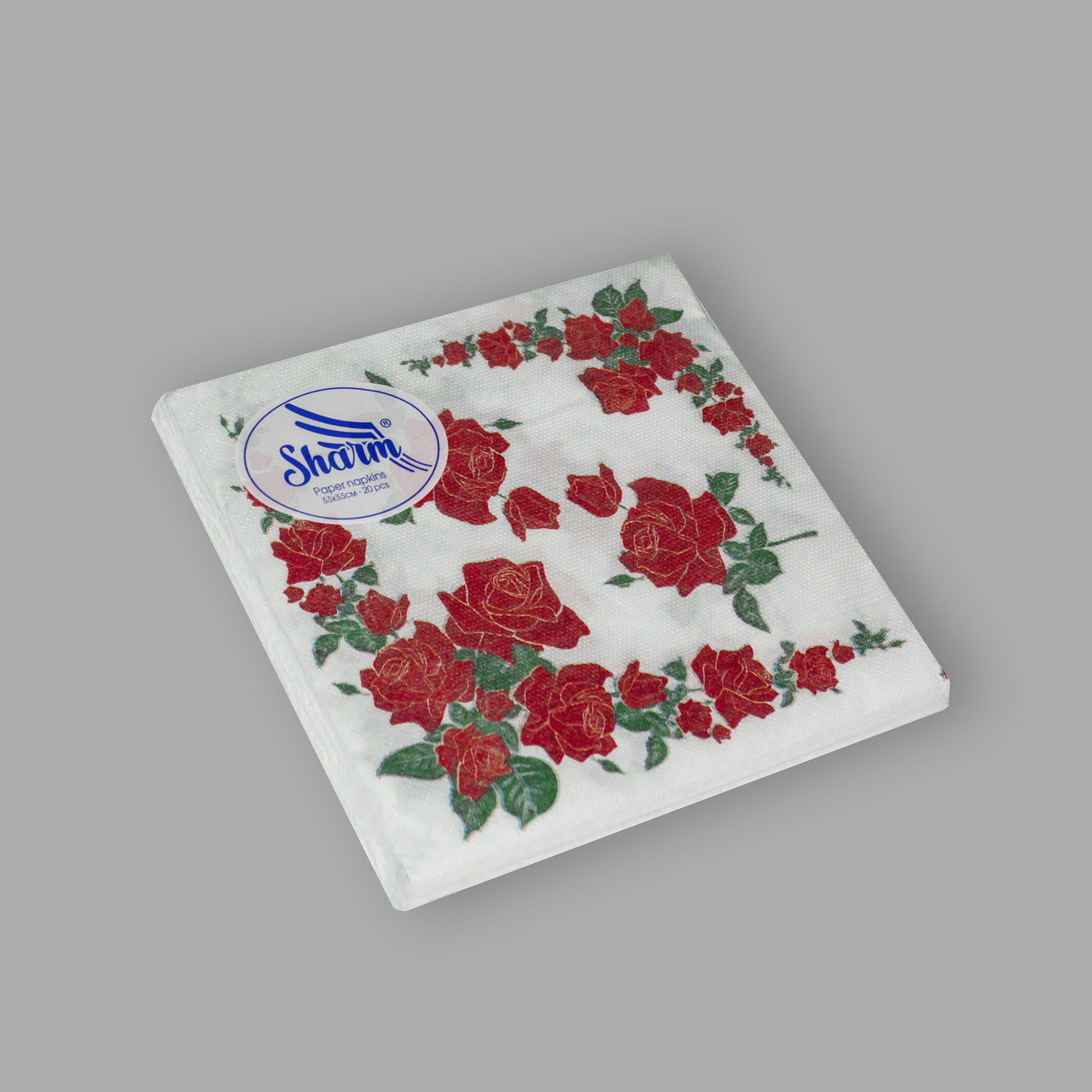 Серветка паперова 330*330, 2-х шарова, "Троянди", 20 шт.