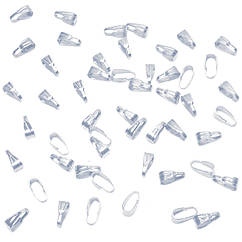 Набір 50 шт Тримачі 7 мм для Кулонів та Підвісок, Підкулонник, Колір Сріблястий, Фурнітура на Біжутерію