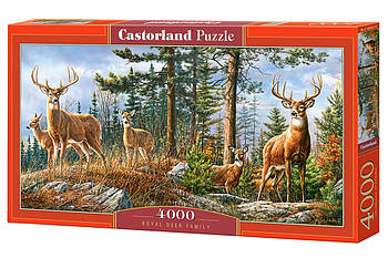 Пазли 4000 елементів "Королівська сім'я оленів", C~400317 | Castorland