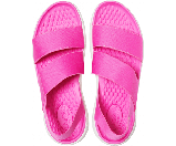 Шльопанці Womens Crocs Monterey Strappy Wedge W7 37 Платина, фото 3