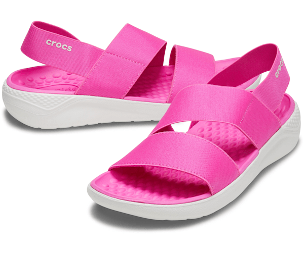 Шльопанці Womens Crocs Monterey Strappy Wedge W7 37 Платина