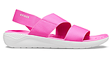 Шльопанці Womens Crocs Monterey Strappy Wedge W7 37 Платина, фото 6