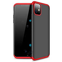 Пластикова накладка GKK LikGus 360 градусів (opp) для Apple iPhone 11 (6.1") Чорний / Червоний
