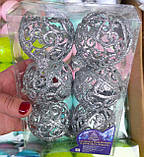 Ялинкова новорічна куля 6 см 6 шт. набір ялинкові новорічні іграшки, фото 3