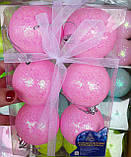 Ялинкова новорічна куля 7 см 6 шт. набір ялинкові новорічні іграшки, фото 2