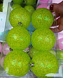 Ялинкова новорічна куля 7 см 6 шт. набір ялинкові новорічні іграшки, фото 4