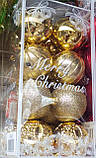 Ялинкова новорічна куля 6 см 16 шт. набір ялинкові новорічні іграшки, фото 4