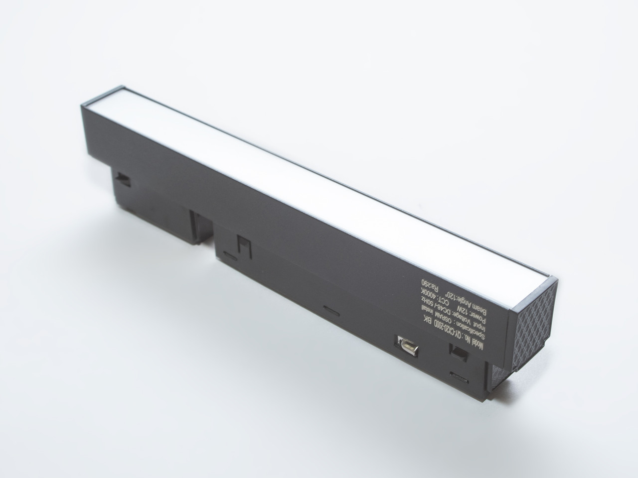 Світильник для магнітної трекової системи 12 Вт QY-CX20-200D-BK, фото 1