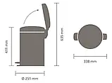 Бак для сміття з педаллю Brabantia Pedal Bin 12 л 304446, фото 10