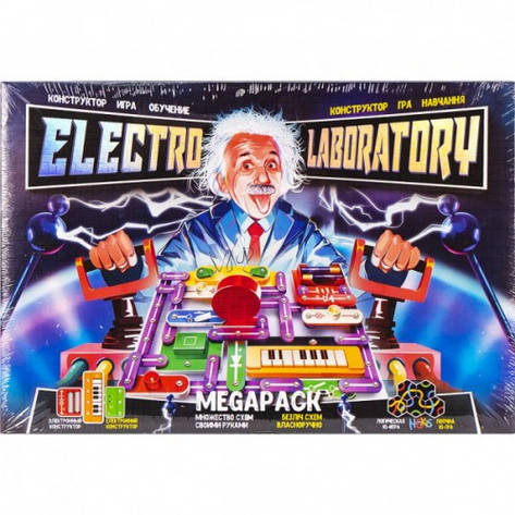 Дитячий розвиваючий ігровий Конструктор для дитини Danko Toys Electro Laboratory.Megapack в коробці, фото 1
