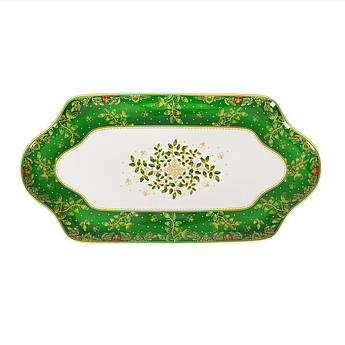 Блюдо порцелянове велике новорічне «Чарівний падуб» Palais Royal