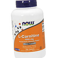 L-карнітин NOW L-Carnitine Tartrate 1000 100 tab Жироспалювач