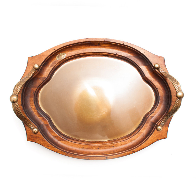 Таця маленька з антикварного дерева в коричневому кольорі Capanni, фото 1
