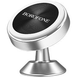 Автомобільний тримач для смартфона магнітний BOROFONE Platinum Magnetic Center Console Holder Silver (BH5S)