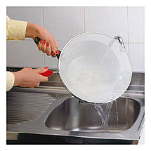 Екран кришка від бризок з ручкою d-28 см Vitol на сковороду багатофункціональна, фото 5