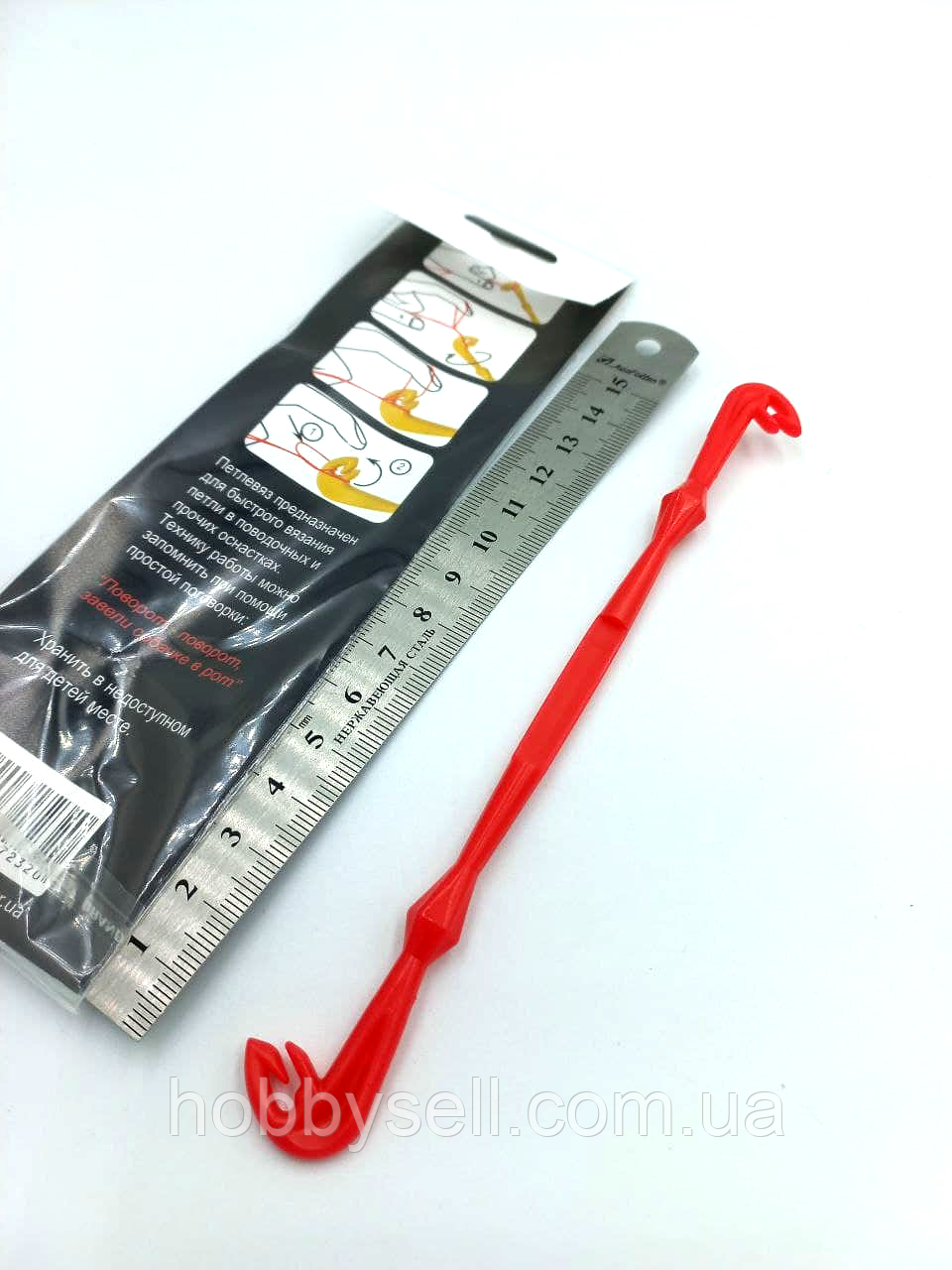 Петлевяз рибальський двосторонній червоний Sevi (Петлевязы для риболовлі), фото 1