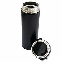 Уценка! Черная термокружка с LED датчиком температуры "Vacuum cup", термочашка для кофе 420 мл (VF)