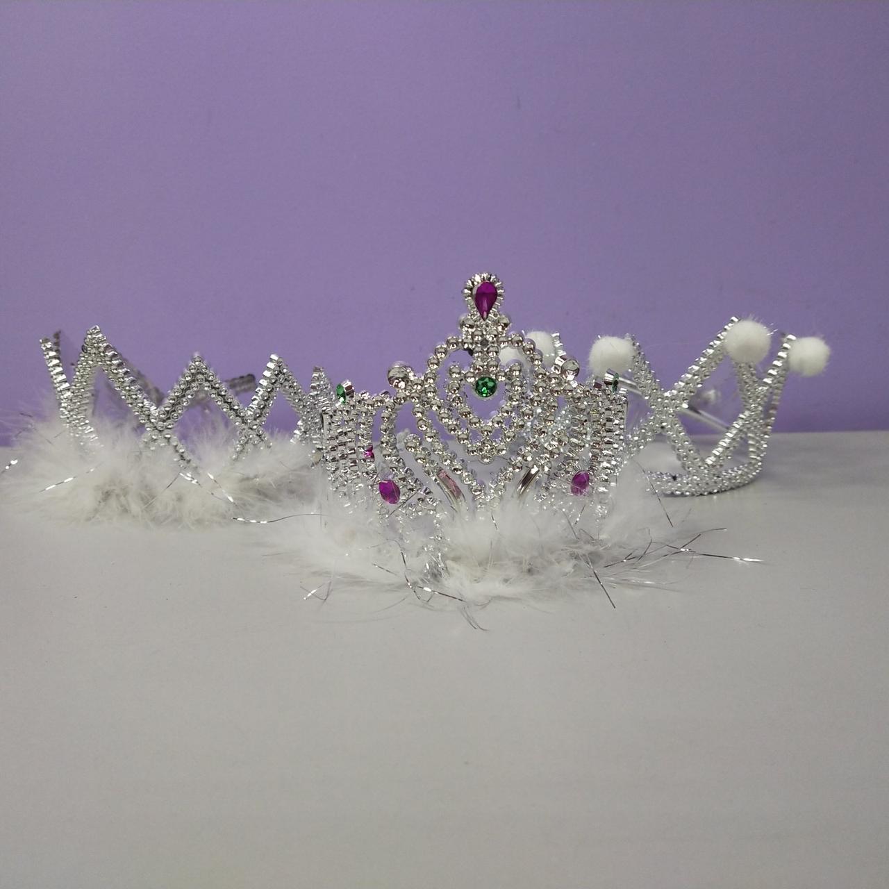 Новорічна корона дитяча пластикова з прикрасою, фото 1