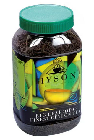 КРАПНОЛИСТОВИЙ ЧОРНИЙ ЧАЙ HYSON BIG LEAF OPA 300 ГРАМ ПЛАСТИКОВА БАНІКА