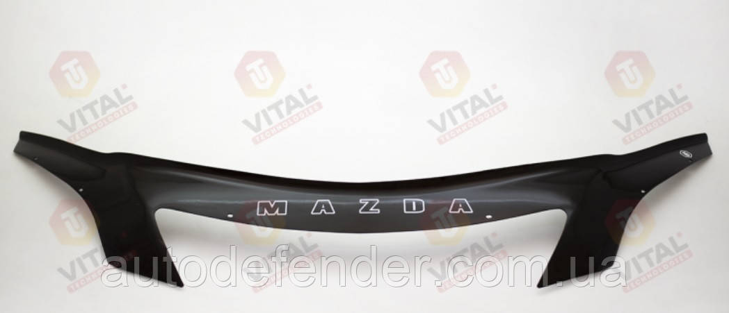 Дефлектор капоту (мухобійка) Mazda 3 2003-2009 hatchback, Vip Tuning, MZD01